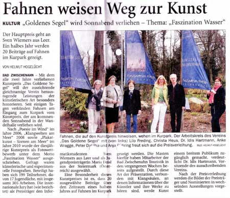 Goldenes Segel Pressespiegel 