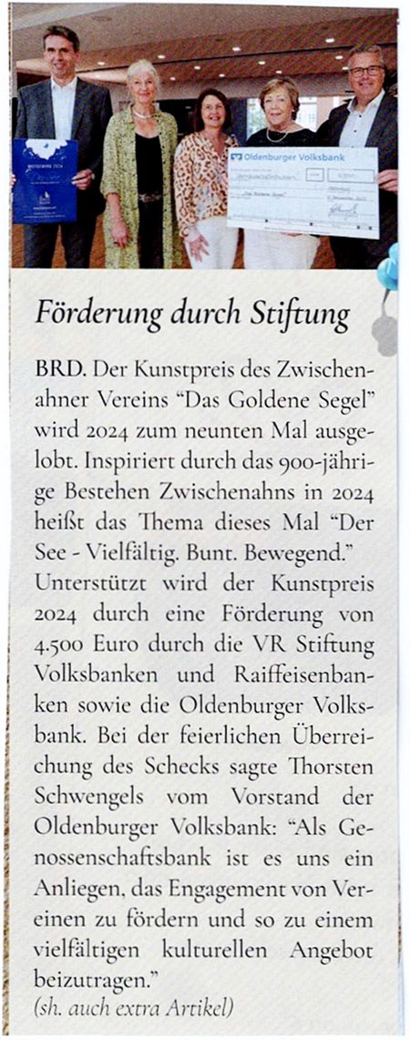 Goldenes Segel Pressespiegel 