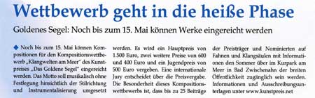 Goldenes Segel Pressespiegel