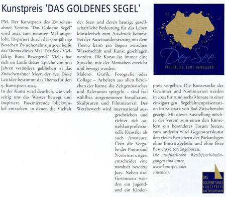Goldenes Segel Pressespiegel 