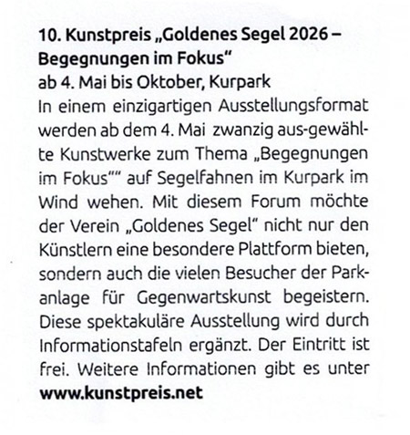 Goldenes Segel Pressespiegel Goldenes Segel Pressespiegel
