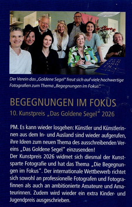 Goldenes Segel Pressespiegel Goldenes Segel Pressespiegel