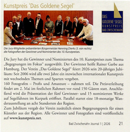Goldenes Segel Pressespiegel Goldenes Segel Pressespiegel