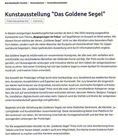 Goldenes Segel Pressespiegel Goldenes Segel Pressespiegel