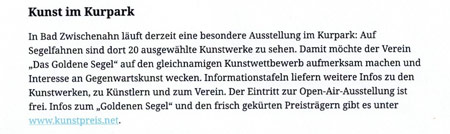 Goldenes Segel Pressespiegel Goldenes Segel Pressespiegel